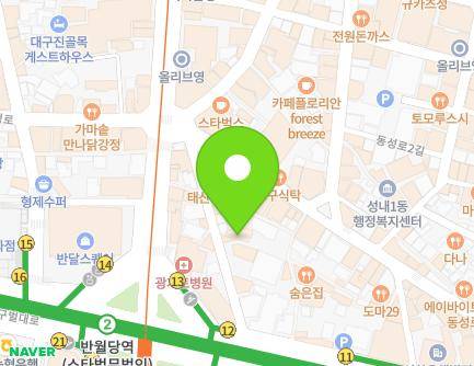 2109-20 Dalgubeol-daero, Jung-gu, Daegu, Republic of Korea Map