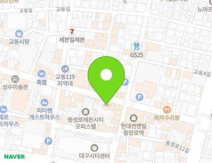 206 Gyeongsanggamyeong-gil, Jung-gu, Daegu, Republic of Korea Map