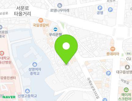10-24 Gukchaebosang-ro 102-gil, Jung-gu, Daegu, Republic of Korea Map