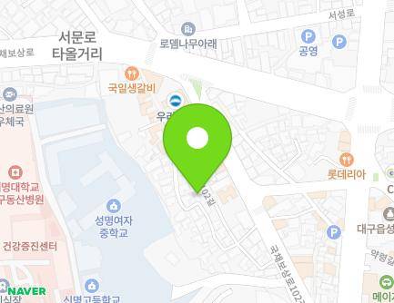 10-20 Gukchaebosang-ro 102-gil, Jung-gu, Daegu, Republic of Korea Map