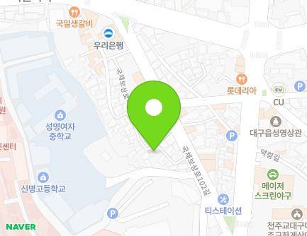 10-34 Gukchaebosang-ro 102-gil, Jung-gu, Daegu, Republic of Korea Map