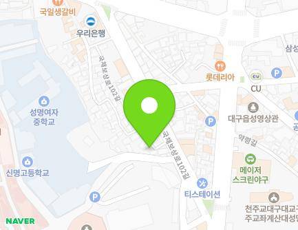 10-40 Gukchaebosang-ro 102-gil, Jung-gu, Daegu, Republic of Korea Map