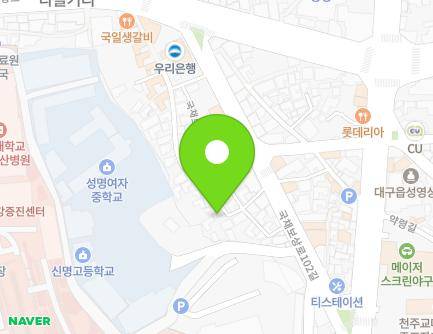 34-15 Gukchaebosang-ro 102-gil, Jung-gu, Daegu, Republic of Korea Map