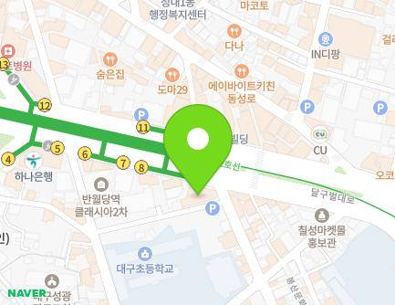 2126 Dalgubeol-daero, Jung-gu, Daegu, Republic of Korea Map