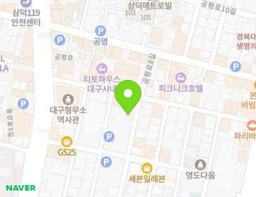 23-11 Gongpyeong-ro 4-gil, Jung-gu, Daegu, Republic of Korea Map
