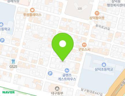 26-8 Dalgubeol-daero 445-gil, Jung-gu, Daegu, Republic of Korea Map