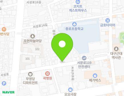 29 Gyeongsanggamyeong-gil, Jung-gu, Daegu, Republic of Korea Map