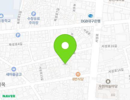 14-7 Seoseong-ro 13-gil, Jung-gu, Daegu, Republic of Korea Map