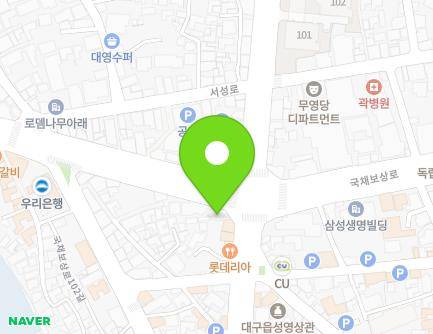 514 Gukchaebosang-ro, Jung-gu, Daegu, Republic of Korea Map
