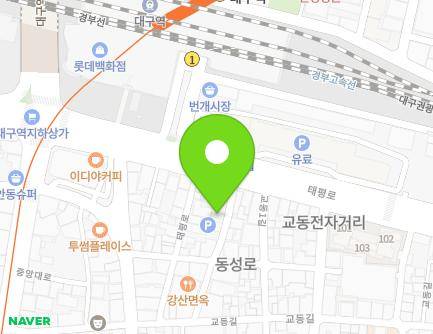 80-23 Dongseong-ro, Jung-gu, Daegu, Republic of Korea Map