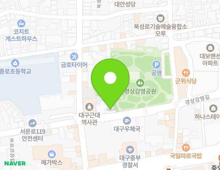 77 Gyeongsanggamyeong-gil, Jung-gu, Daegu, Republic of Korea Map