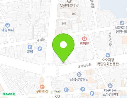 521 Gukchaebosang-ro, Jung-gu, Daegu, Republic of Korea Map