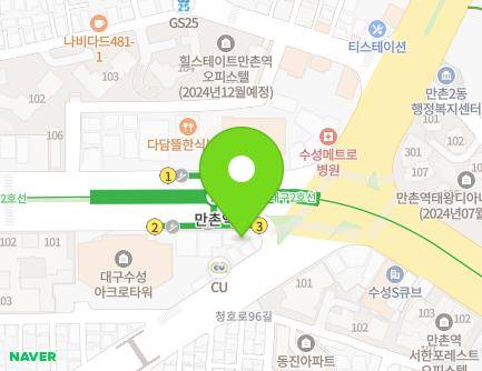 B2584 Dalgubeol-daero, Suseong-gu, Daegu, Republic of Korea Map