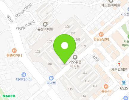 19 Daejeon-ro 448beon-gil, Dong-gu, Daejeon, Republic of Korea Map