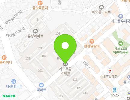 11 Daejeon-ro 448beon-gil, Dong-gu, Daejeon, Republic of Korea Map