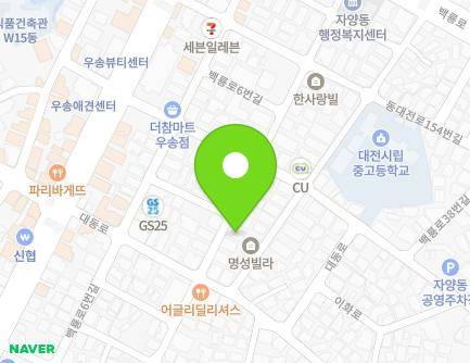 51 Baengnyong-ro 14beon-gil, Dong-gu, Daejeon, Republic of Korea Map