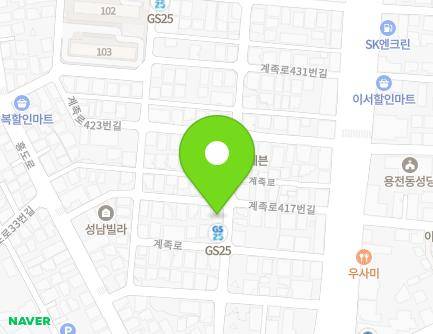 20-15 Gyejok-ro 409beon-gil, Dong-gu, Daejeon, Republic of Korea Map