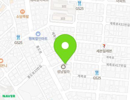 41 Gyejok-ro 417beon-gil, Dong-gu, Daejeon, Republic of Korea Map