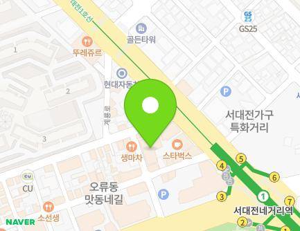 1725-22 Gyebaek-ro, Jung-gu, Daejeon, Republic of Korea Map