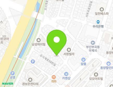 22-1 Osige-ro 66beon-gil, Geumjeong-gu, Busan, Republic of Korea Map