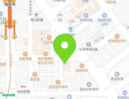 16-3 Beomil-ro 102beon-gil, Dong-gu, Busan, Republic of Korea Map