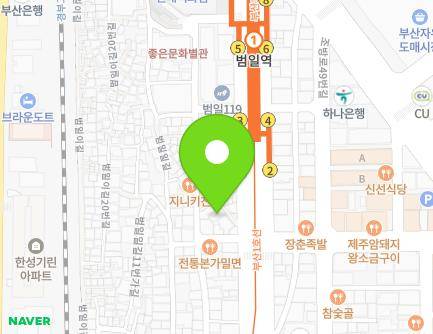 103-5 Beomil-ro, Dong-gu, Busan, Republic of Korea Map