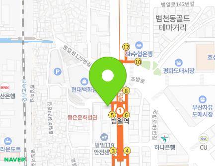 119 Beomil-ro, Dong-gu, Busan, Republic of Korea Map