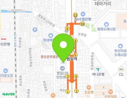 115 Beomil-ro, Dong-gu, Busan, Republic of Korea Map