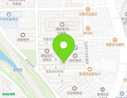 38 Myeongnyun-ro 45beon-gil, Dongnae-gu, Busan, Republic of Korea Map
