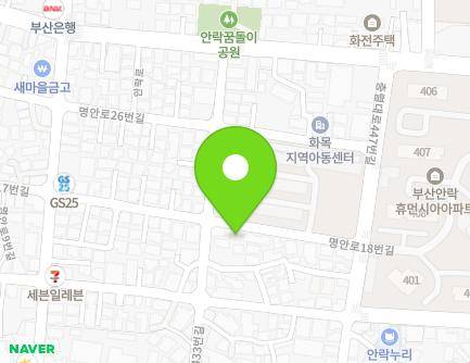 36 Myeongan-ro 18beon-gil, Dongnae-gu, Busan, Republic of Korea Map