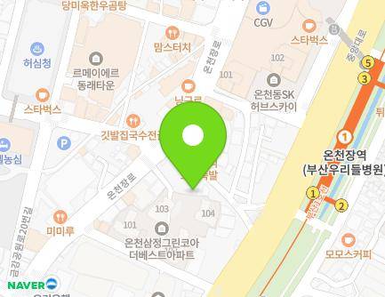 104-13 Oncheonjang-ro, Dongnae-gu, Busan, Republic of Korea Map