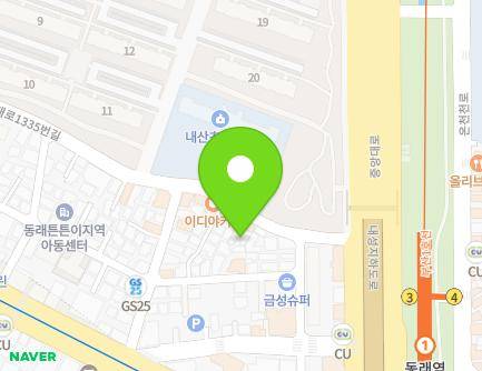 17-3 Jungang-daero 1335beon-gil, Dongnae-gu, Busan, Republic of Korea Map