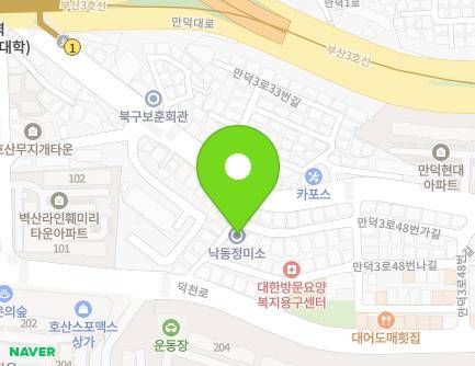 28-5 Mandeok 3-ro, Buk-gu, Busan, Republic of Korea Map