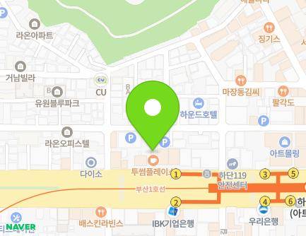1395 Nakdongnam-ro, Saha-gu, Busan, Republic of Korea Map