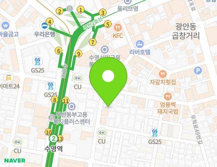 96 Muhak-ro 9beon-gil, Suyeong-gu, Busan, Republic of Korea Map