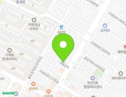123-2 Geojecheon-ro, Yeonje-gu, Busan, Republic of Korea Map