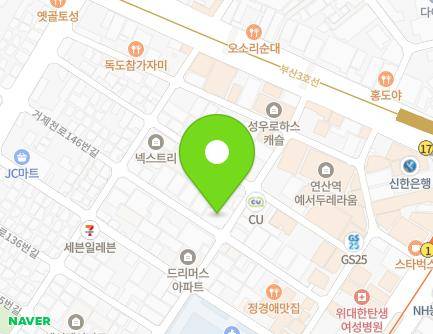 43 Geojecheon-ro 146beon-gil, Yeonje-gu, Busan, Republic of Korea Map