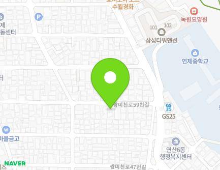 17 Ssangmicheon-ro 59beon-gil, Yeonje-gu, Busan, Republic of Korea Map