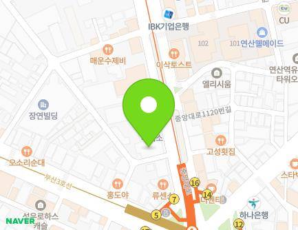 1117 Jungang-daero, Yeonje-gu, Busan, Republic of Korea Map