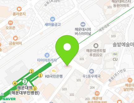 4 Jungdong 1-ro, Haeundae-gu, Busan, Republic of Korea Map