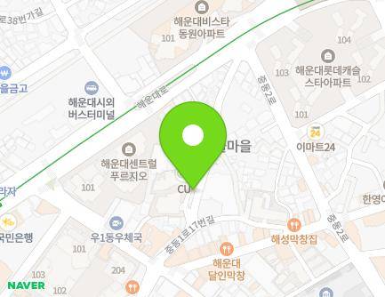 15-6 Jungdong 1-ro 17beon-gil, Haeundae-gu, Busan, Republic of Korea Map