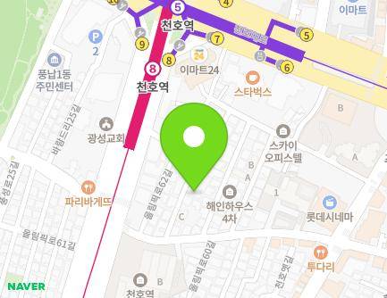 9-12 Olympic-ro 62-gil, Gangdong-gu, Seoul, Republic of Korea Map
