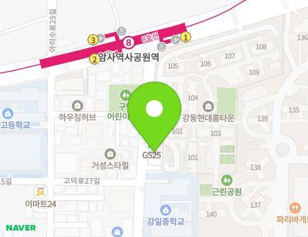 28 Godeok-ro 27-gil, Gangdong-gu, Seoul, Republic of Korea Map
