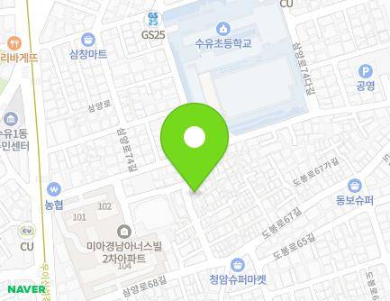 16 Samyang-ro 68ga-gil, Gangbuk-gu, Seoul, Republic of Korea Map