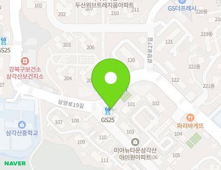 109 Samyang-ro 19-gil, Gangbuk-gu, Seoul, Republic of Korea Map