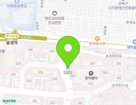 206 Samyang-ro 19-gil, Gangbuk-gu, Seoul, Republic of Korea Map