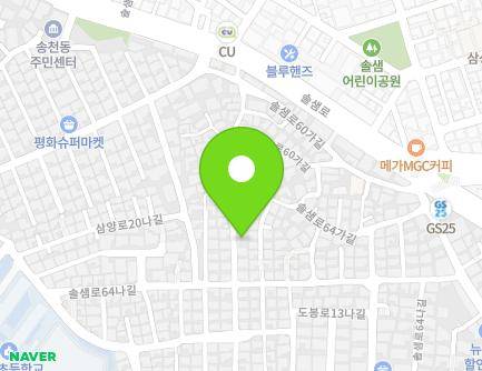 38-8 Solsaem-ro 64na-gil, Gangbuk-gu, Seoul, Republic of Korea Map