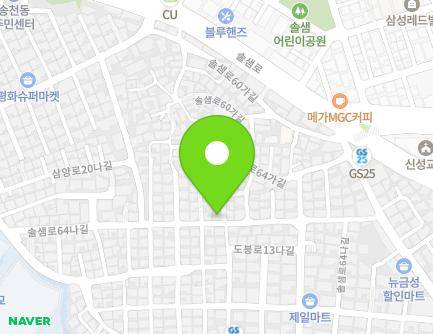 30 Solsaem-ro 64na-gil, Gangbuk-gu, Seoul, Republic of Korea Map