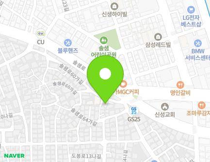 36 Solsaem-ro 60ga-gil, Gangbuk-gu, Seoul, Republic of Korea Map