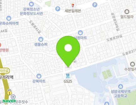 37 Samyang-ro 38-gil, Gangbuk-gu, Seoul, Republic of Korea Map